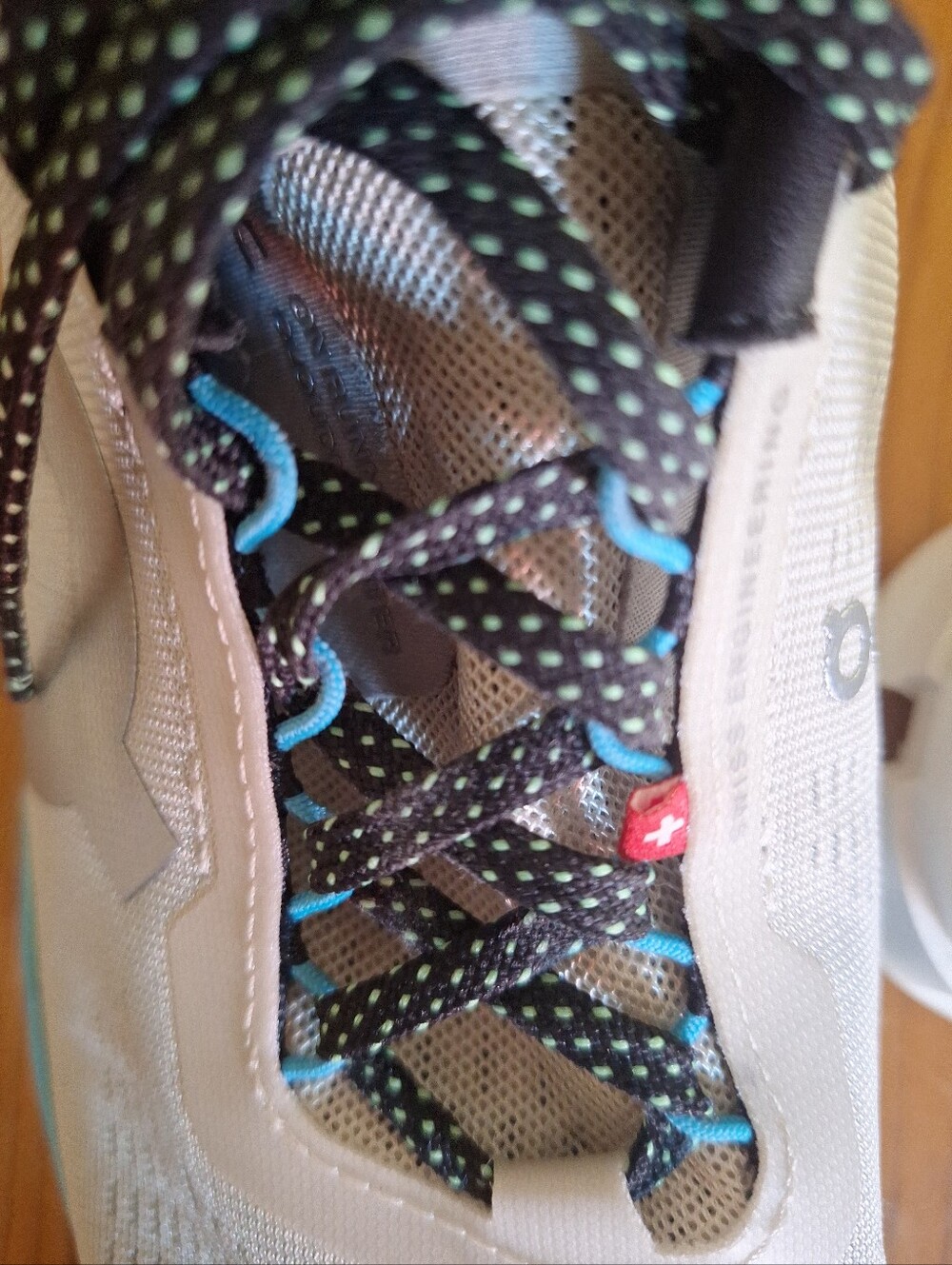 On Running Cloud Monster Women's Athletic Shoes in White & Blue - Picture 4 of 7